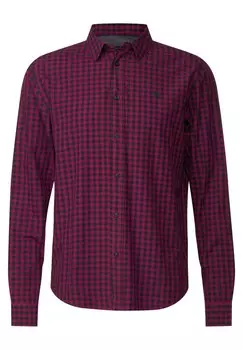 Рубашка на пуговицах стандартного кроя Street One Men, темно-фиолетовый/черный