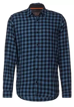 Рубашка на пуговицах стандартного кроя Street One MEN, синий