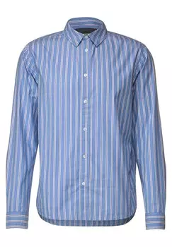 Рубашка на пуговицах стандартного кроя Street One MEN, синий/ночь-синий