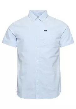 Рубашка на пуговицах стандартного кроя Superdry Oxford, светло-синий