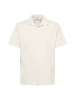 Рубашка на пуговицах стандартного кроя Topman, экрю