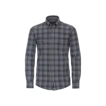 Рубашка на пуговицах стандартного кроя Venti, темно-серый