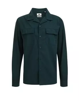 Рубашка на пуговицах стандартного кроя We Fashion, темно-зеленый