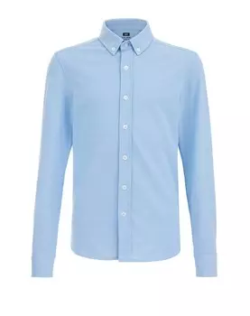 Рубашка на пуговицах стандартного кроя We Fashion, синий