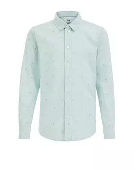 Рубашка на пуговицах стандартного кроя We Fashion, цвет Mint/Pastel Green