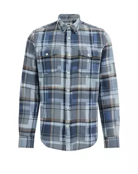 Рубашка на пуговицах стандартного кроя We Fashion, синий