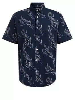 Рубашка на пуговицах стандартного кроя We Fashion, темно-синий/темно-синий