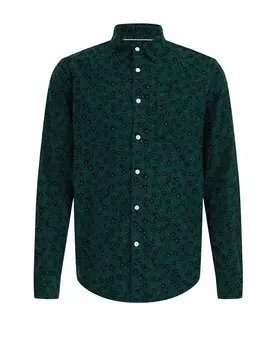 Рубашка на пуговицах стандартного кроя We Fashion, темно-зеленый