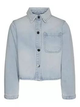 Рубашка на пуговицах Vero Moda Girl Regular fit Button Up Shirt MAY, светло-синий