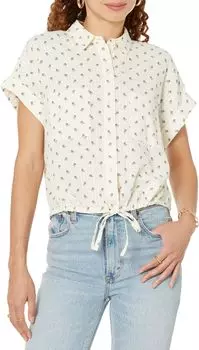 Рубашка на пуговицах в цвете Blooming Ikat Madewell, цвет Lighthouse