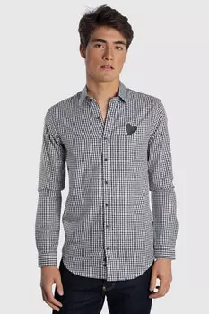 Рубашка на пуговицах в форме сердца Inimigo, зеленый