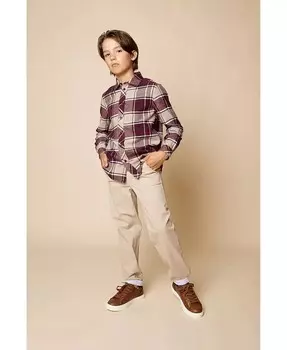 Рубашка на пуговицах в клетку с длинными рукавами для больших мальчиков Brooks Brothers, красный