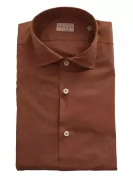 Рубашка на пуговицах Xacus, коричневый