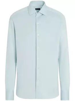 Рубашка на пуговицах Zegna, синий