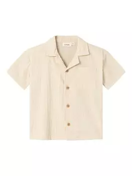 Рубашка NAME IT Comfort fit Button Up, бежевый