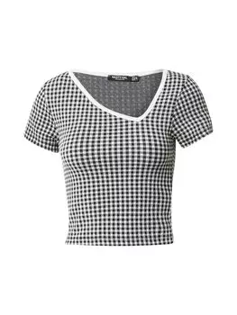 Рубашка Nasty Gal, черно-белый