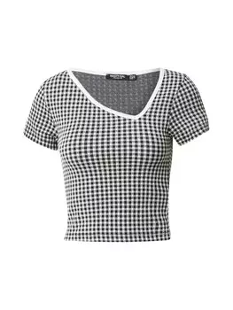 Рубашка Nasty Gal, черно-белый