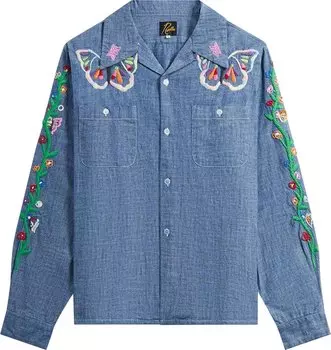 Рубашка Needles One Up 'Blue', синий