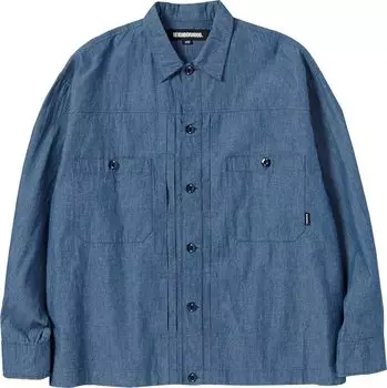 Рубашка Neighborhood Button Up Shirt 'Indigo', синий