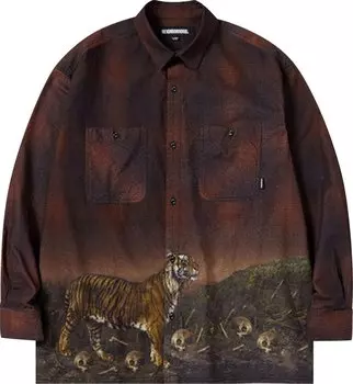 Рубашка Neighborhood Tiger VE Long-Sleeve Shirt 'Brown', коричневый