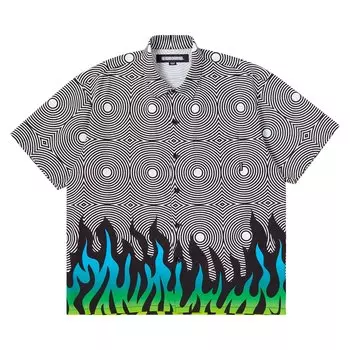 Рубашка Neighborhood x DSC Flame Pattern, Черная