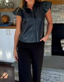 Рубашка Nessah Leather в цвете Midnight Navy MELISSA NEPTON