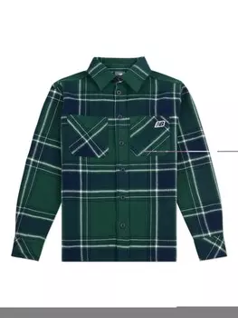 Рубашка New Balance Kids с вышитым логотипом, зеленый