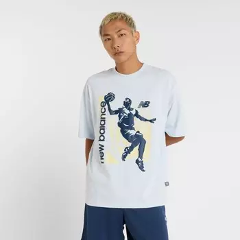Рубашка new balance, темно-синий/светло-синий