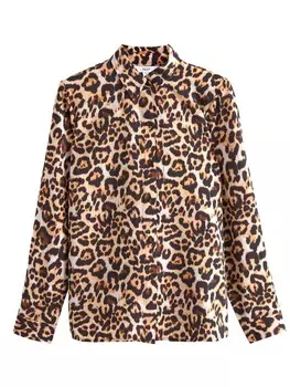 Рубашка Next Blouse, цвет mottled beige/mottled brown