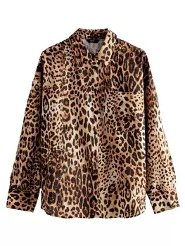 Рубашка Next Blouse, коричневый