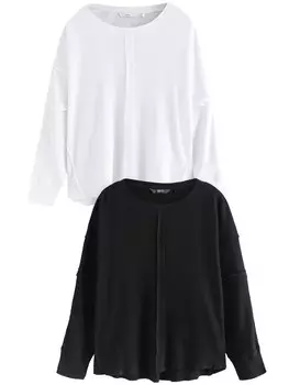 Рубашка Next, черный/белый