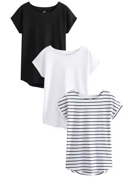 Рубашка Next, черный/белый