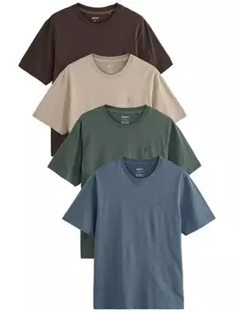 Рубашка Next, цвет Beige/Blue/Dark brown/Dark green