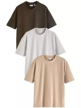 Рубашка Next, цвет Beige/Light grey/Khaki