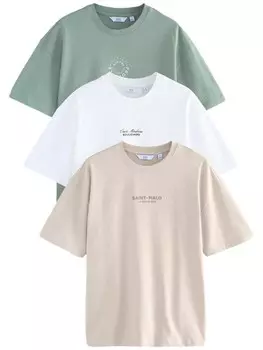 Рубашка Next, цвет Beige/Pastel green/White