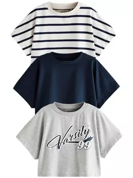 Рубашка Next, цвет Blue/Grey/White