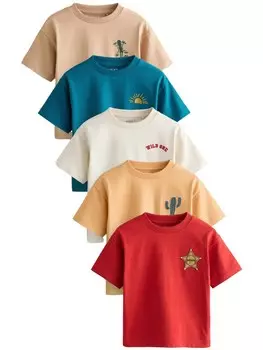 Рубашка Next, цвет Cream/Dark red/White