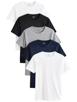 Рубашка Next, цвет Dark blue/mottled grey/Black/White