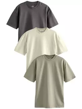 Рубашка Next, цвет Ecru/Dark grey/Pastel green