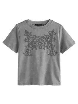 Рубашка Next, цвет Grey/Dark grey