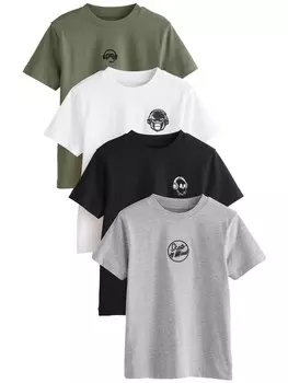 Рубашка Next, цвет Grey/Khaki/Black/White