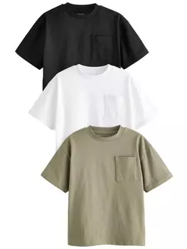 Рубашка Next, цвет Khaki/Black/White