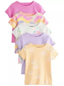 Рубашка Next, цвет Lavender/Apricot/Pastel orange/Light pink/White