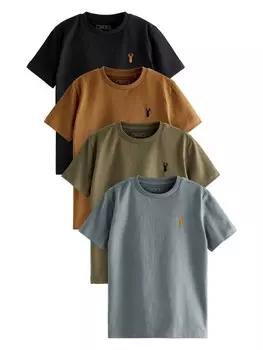 Рубашка Next, цвет Light blue/Brown/Light brown/Black