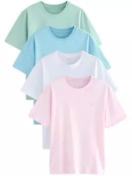 Рубашка Next, цвет Light blue/Pastel green/Rose/White