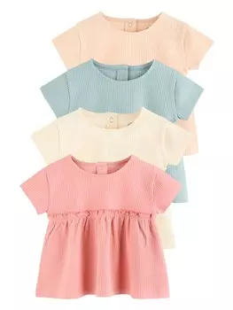 Рубашка Next, цвет Light blue/Pastel yellow/Peach/Dusky pink