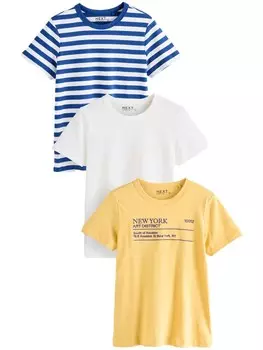 Рубашка Next, цвет Navy/Gentian/Yellow/White
