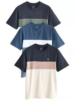 Рубашка Next, цвет Navy/mottled blue/White