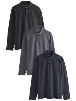 Рубашка Next, цвет Navy/mottled grey/Black