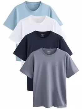 Рубашка Next, цвет Navy/Sky blue/Basalt grey/White